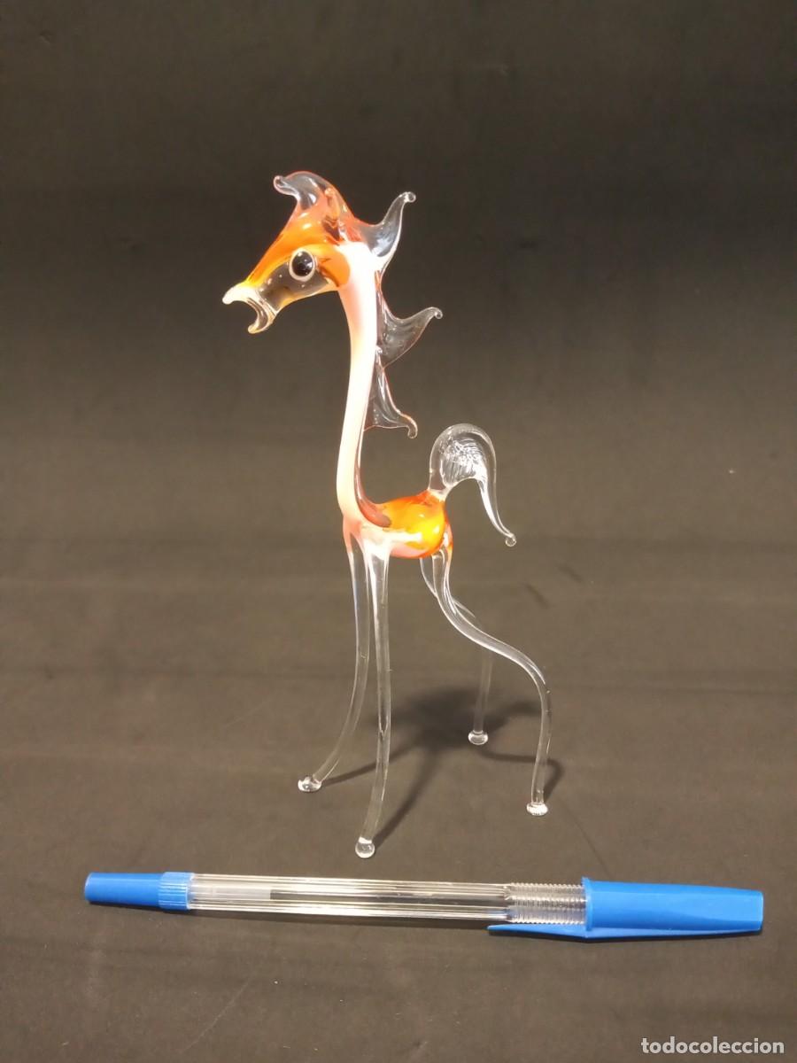 Antig&uuml;edades: MINIATURA ANIMAL FANTAS&Iacute;A VIDRIO SOPLADO NARANJA COLECCI&Oacute;N