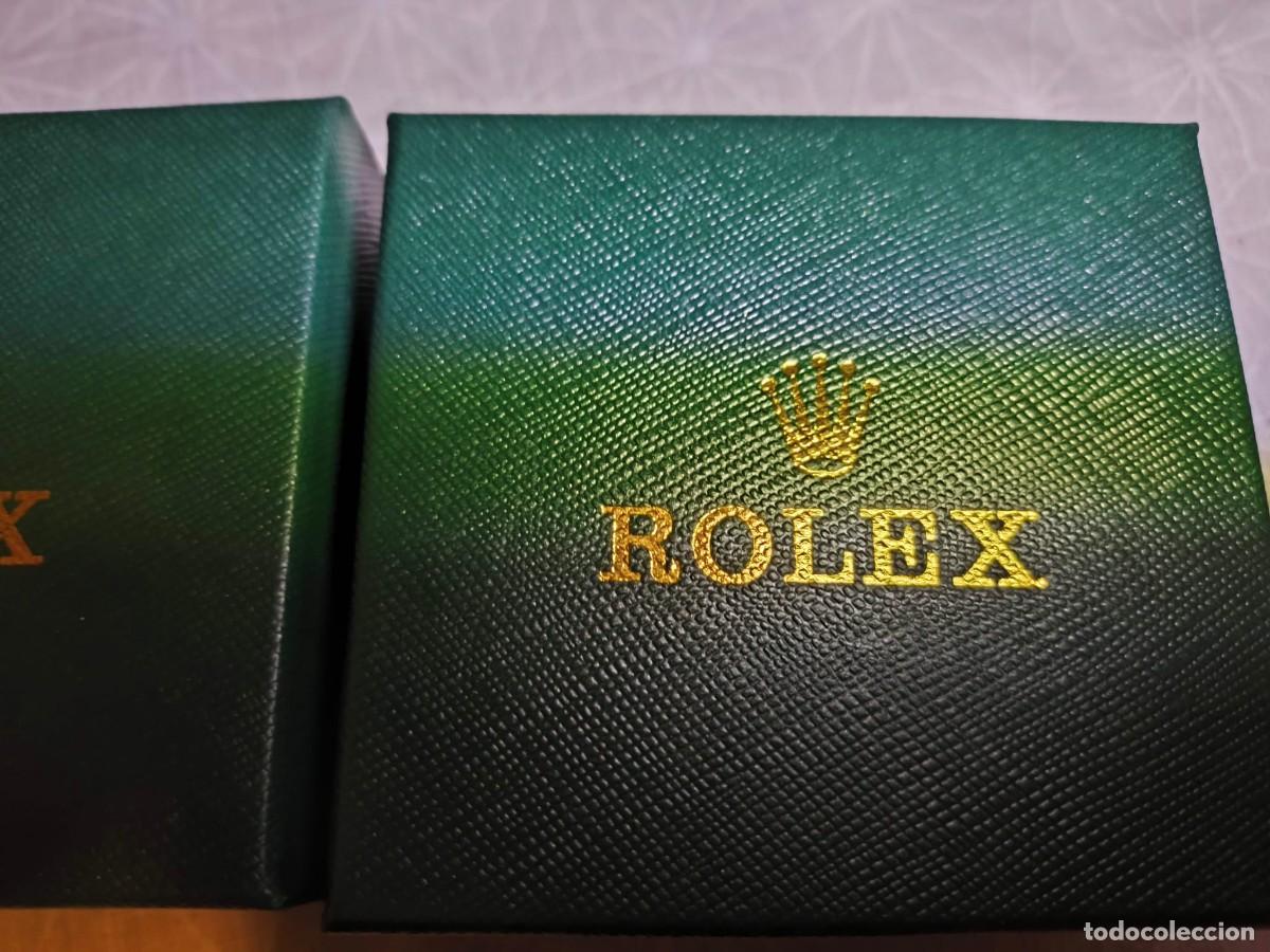 Antig&uuml;edades: Pack 2 Cajas Verdes Tipo Rolex + 5 Eslabones - Foto 4