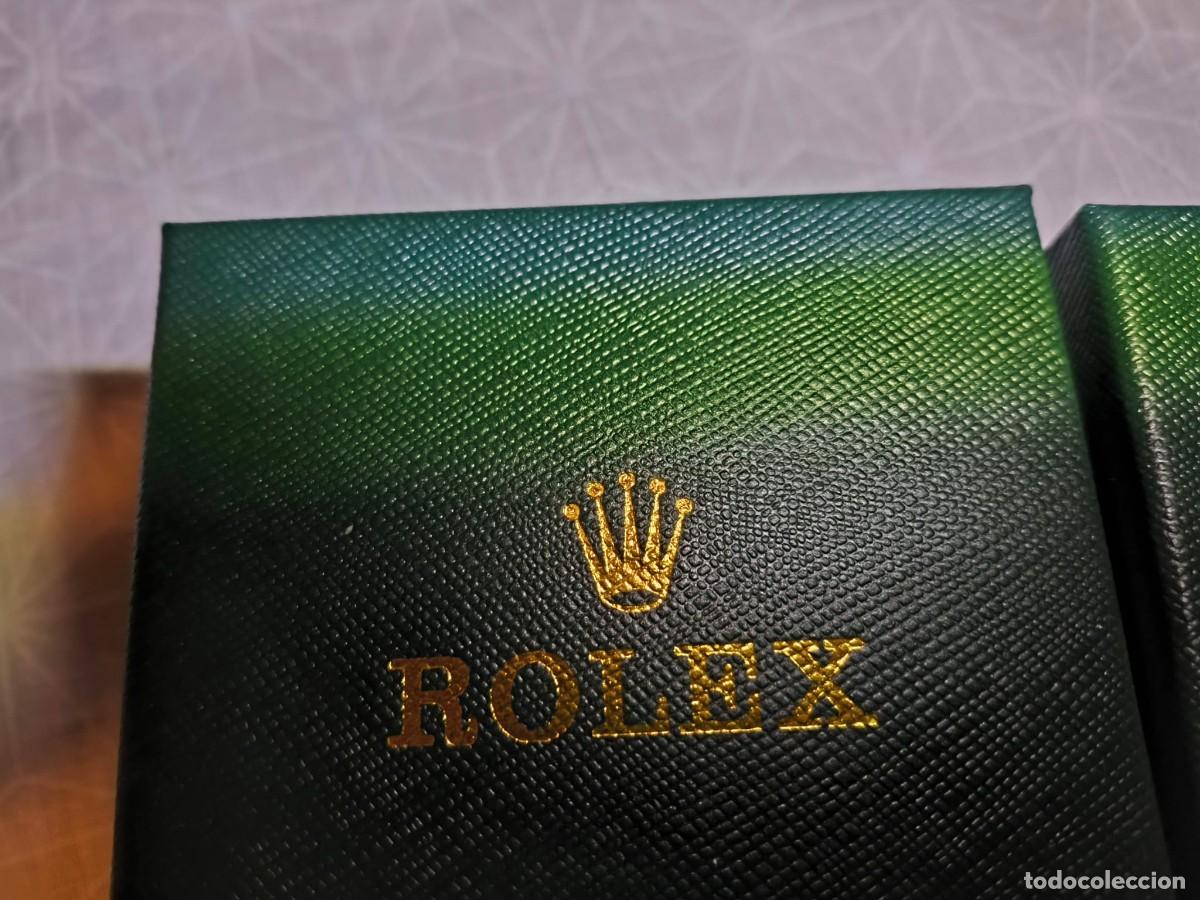 Antig&uuml;edades: Pack 2 Cajas Verdes Tipo Rolex + 5 Eslabones - Foto 5