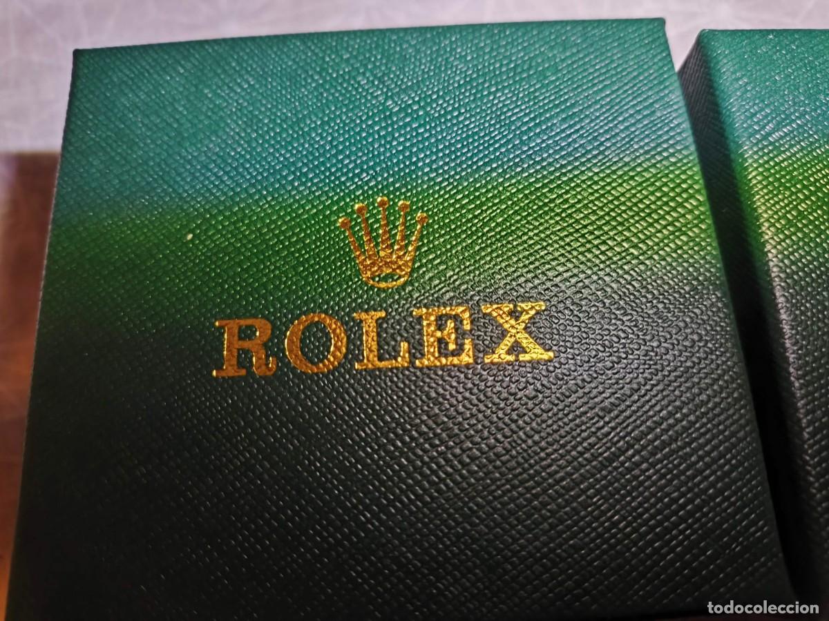 Antig&uuml;edades: Pack 2 Cajas Verdes Tipo Rolex + 5 Eslabones - Foto 7