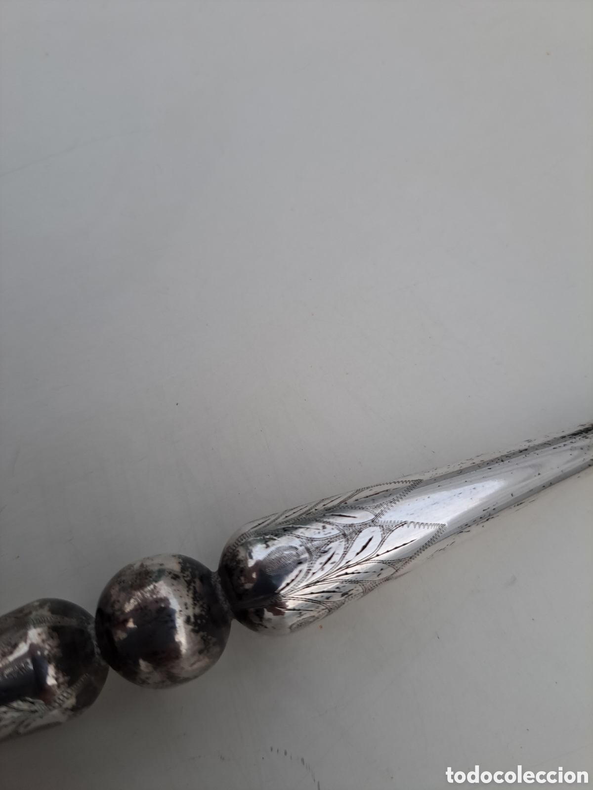 Antig&uuml;edades: CETRO DE PLATA CINCELADO 183CM - Foto 3