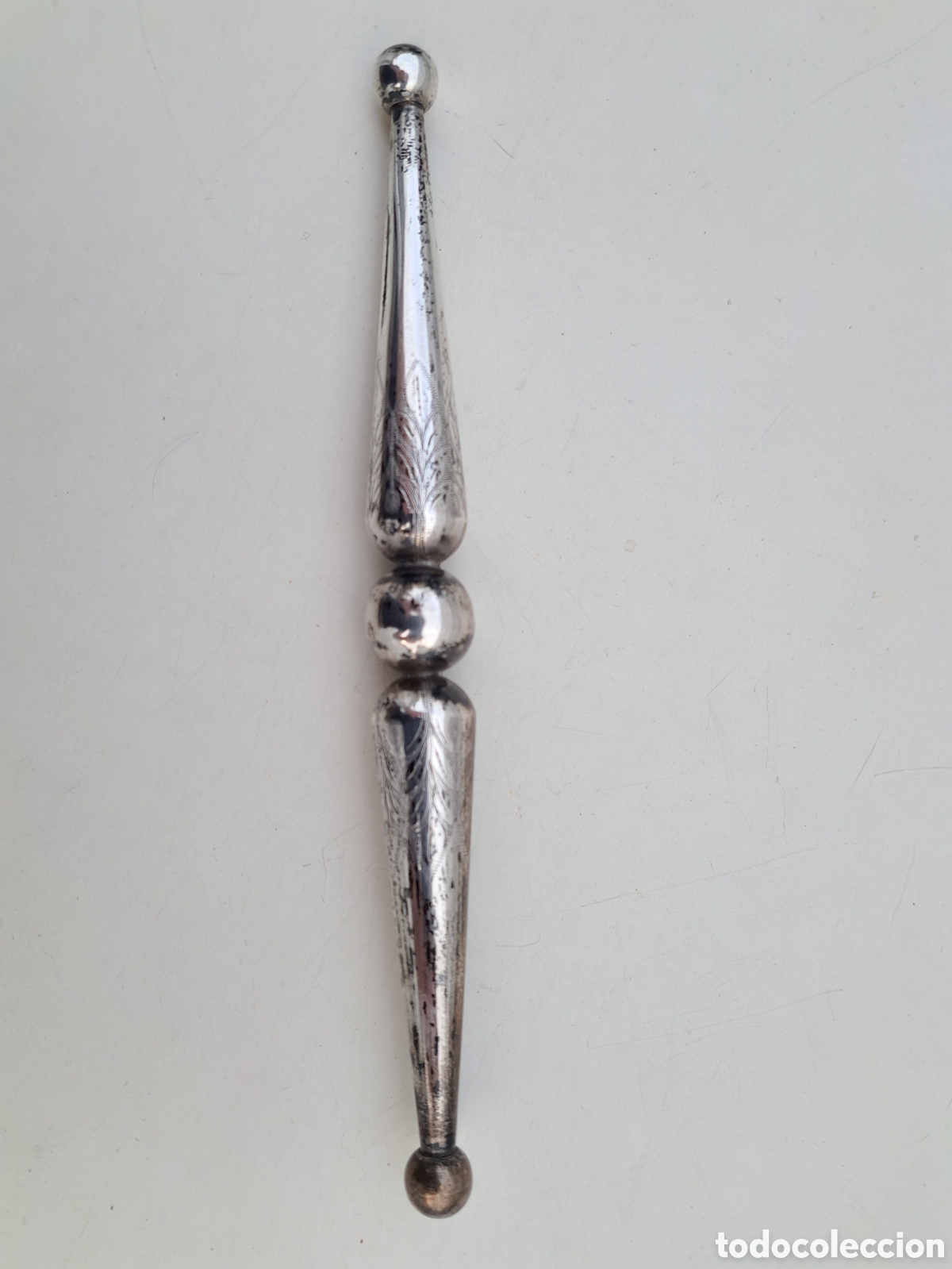 Antig&uuml;edades: CETRO DE PLATA CINCELADO 183CM - Foto 1