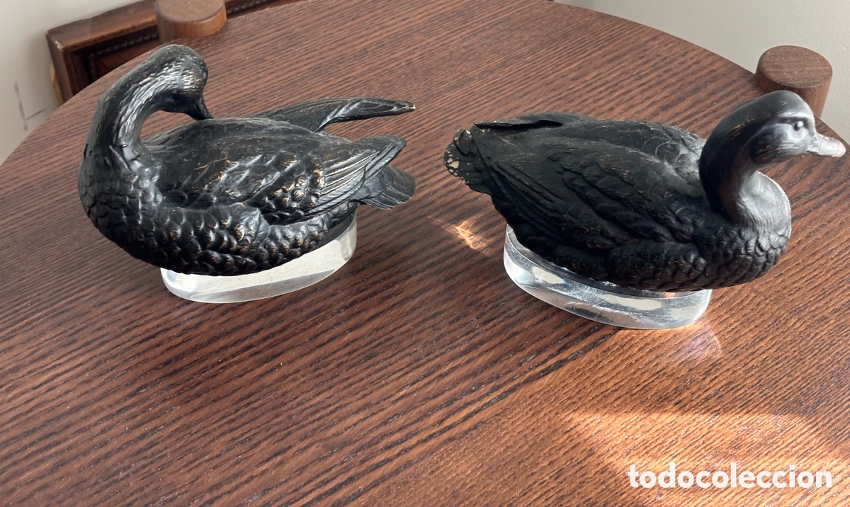 Antig&uuml;edades: Pareja de patos decorativos - Foto 4