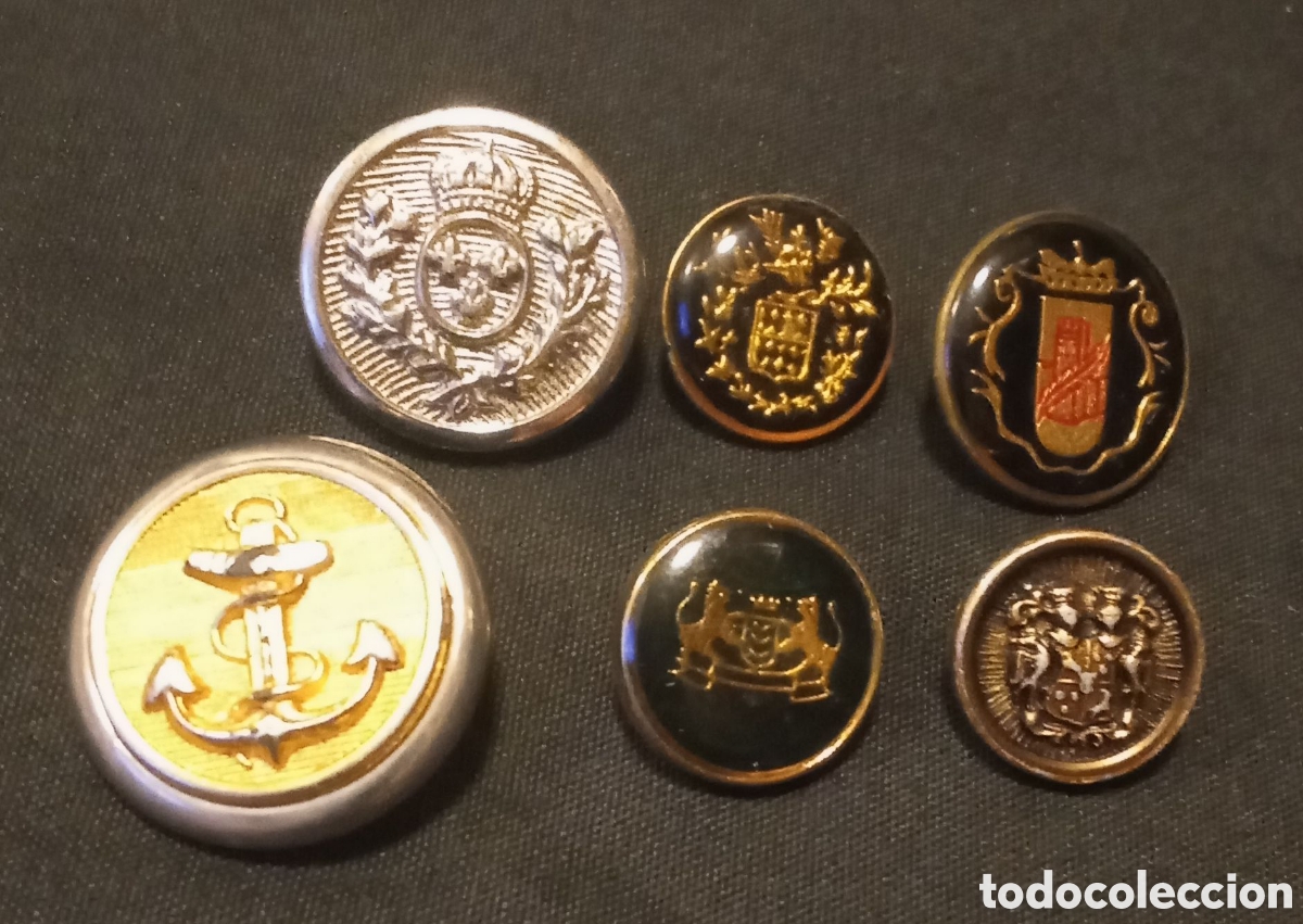 Antig&uuml;edades: 6 BOTONES ANTIGUOS MILITARES - Foto 1