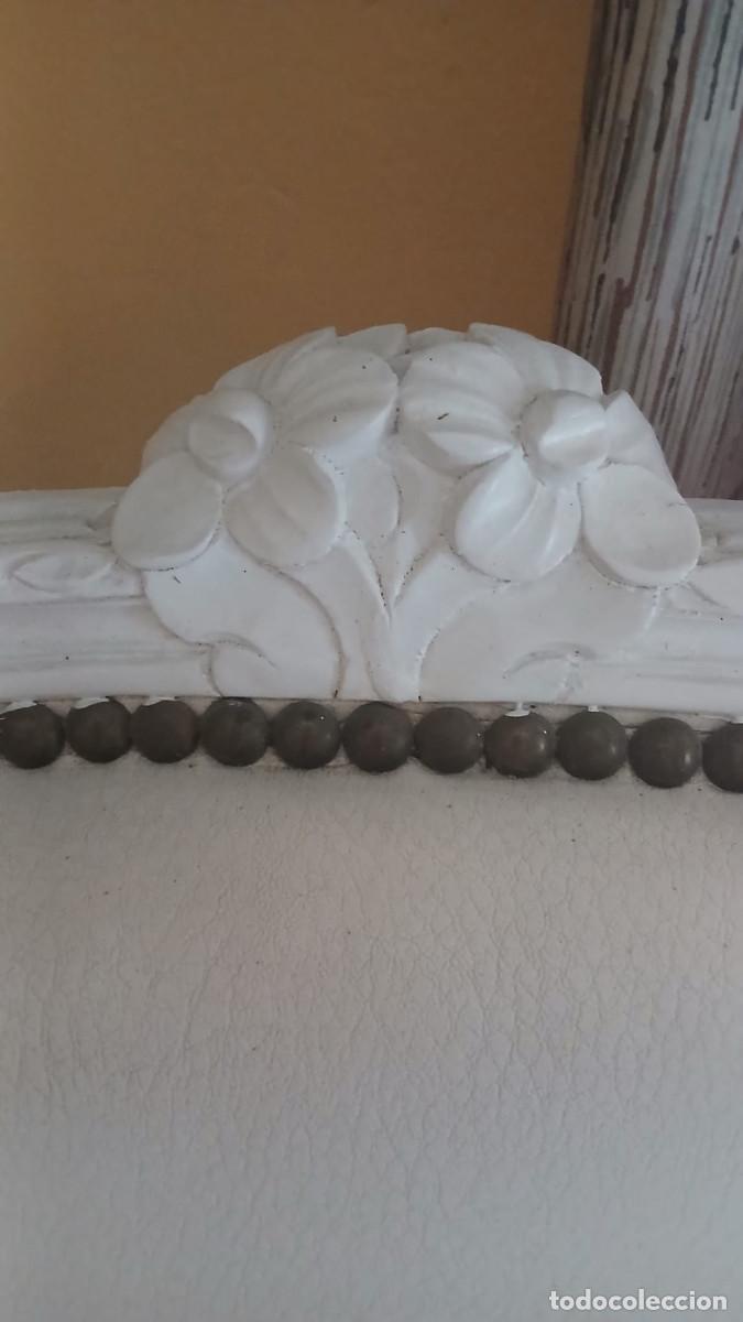 Antig&uuml;edades: Sill&oacute;n de cuero blanco - Foto 2