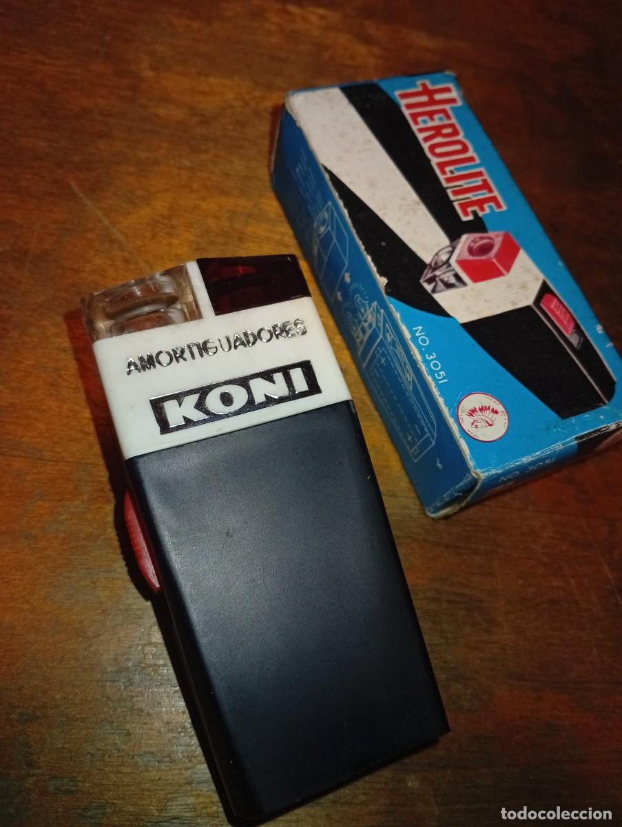 Antig&uuml;edades: DIFICIL LINTERNA HEROLITE HONG KONG A&Ntilde;OS 70 PUBLICIDAD AMORTIGUADORES KONI 2 COLORES VINTAGE