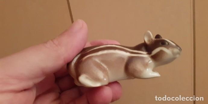 Antig&uuml;edades: Ardilla porcelana USSR figura Vintage dif&iacute;cil rara
