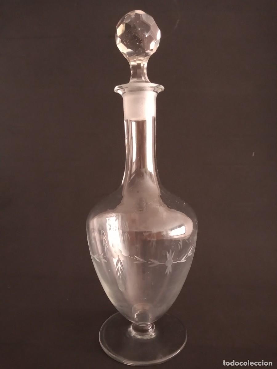Antig&uuml;edades: LICORERA CRISTAL TALLADO VINTAGE 32 CM