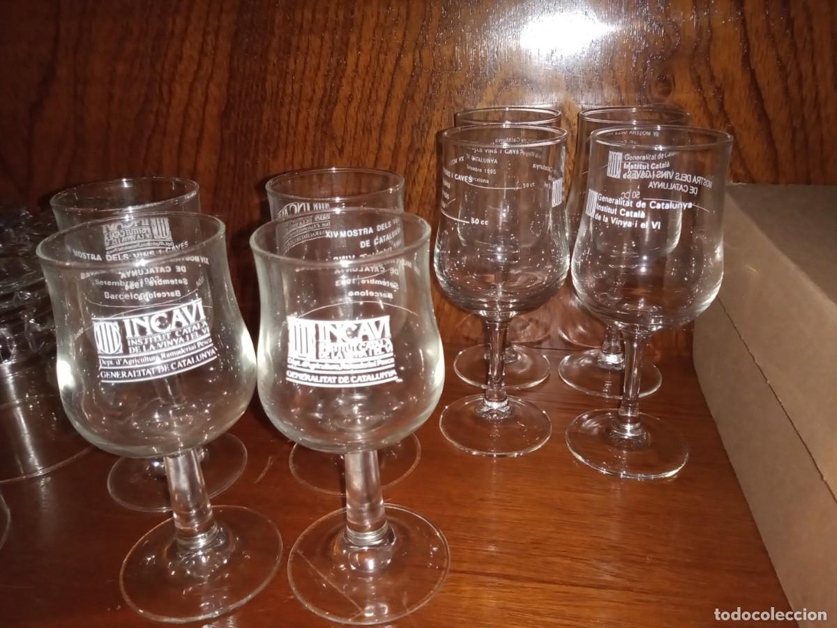 Antig&uuml;edades: SET 8 COPAS VINTAGE DE CATA INCAVI MOSTRA VINS CATALUNYA