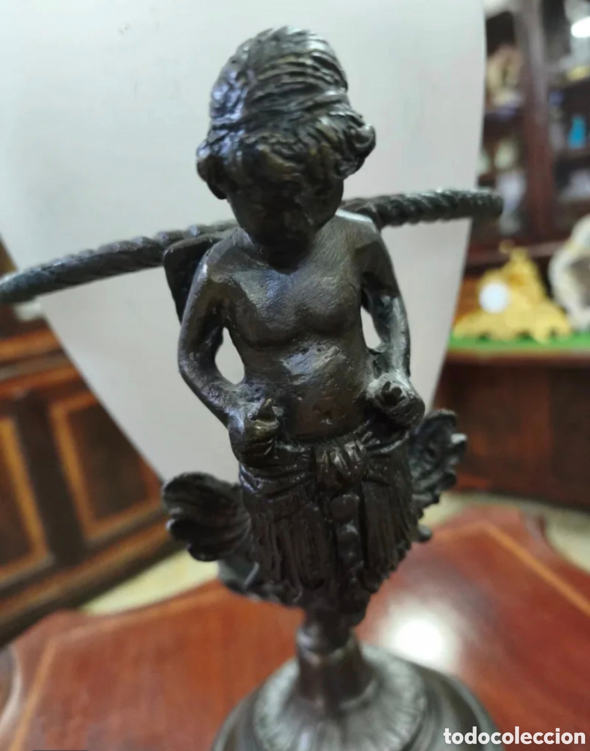 Antig&uuml;edades: Centro de mesa de bronce - Foto 4