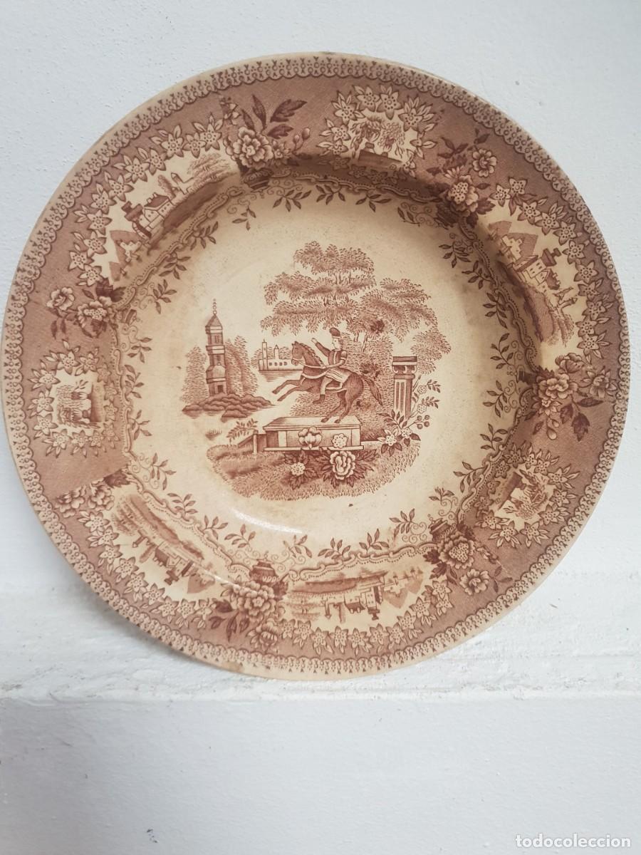 Antig&uuml;edades: Plato de ceramica real fabrica de sacavem portugal