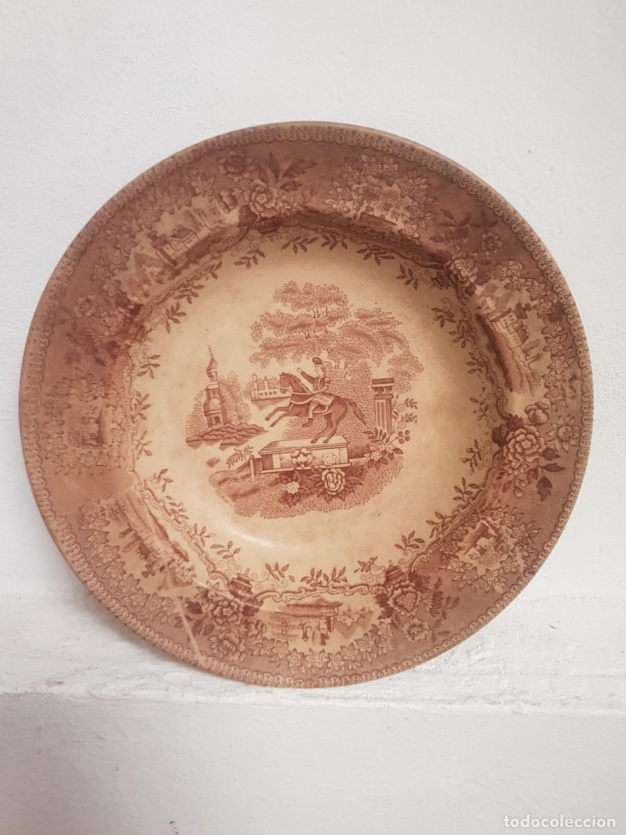 Antig&uuml;edades: Plato de ceramica real fabrica de sacavem portugal