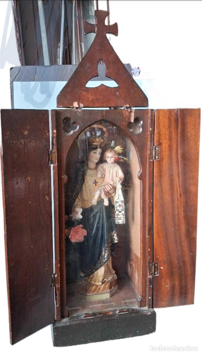 Antig&uuml;edades: Antigua capilla portatil limosnera Virgen del Carmen