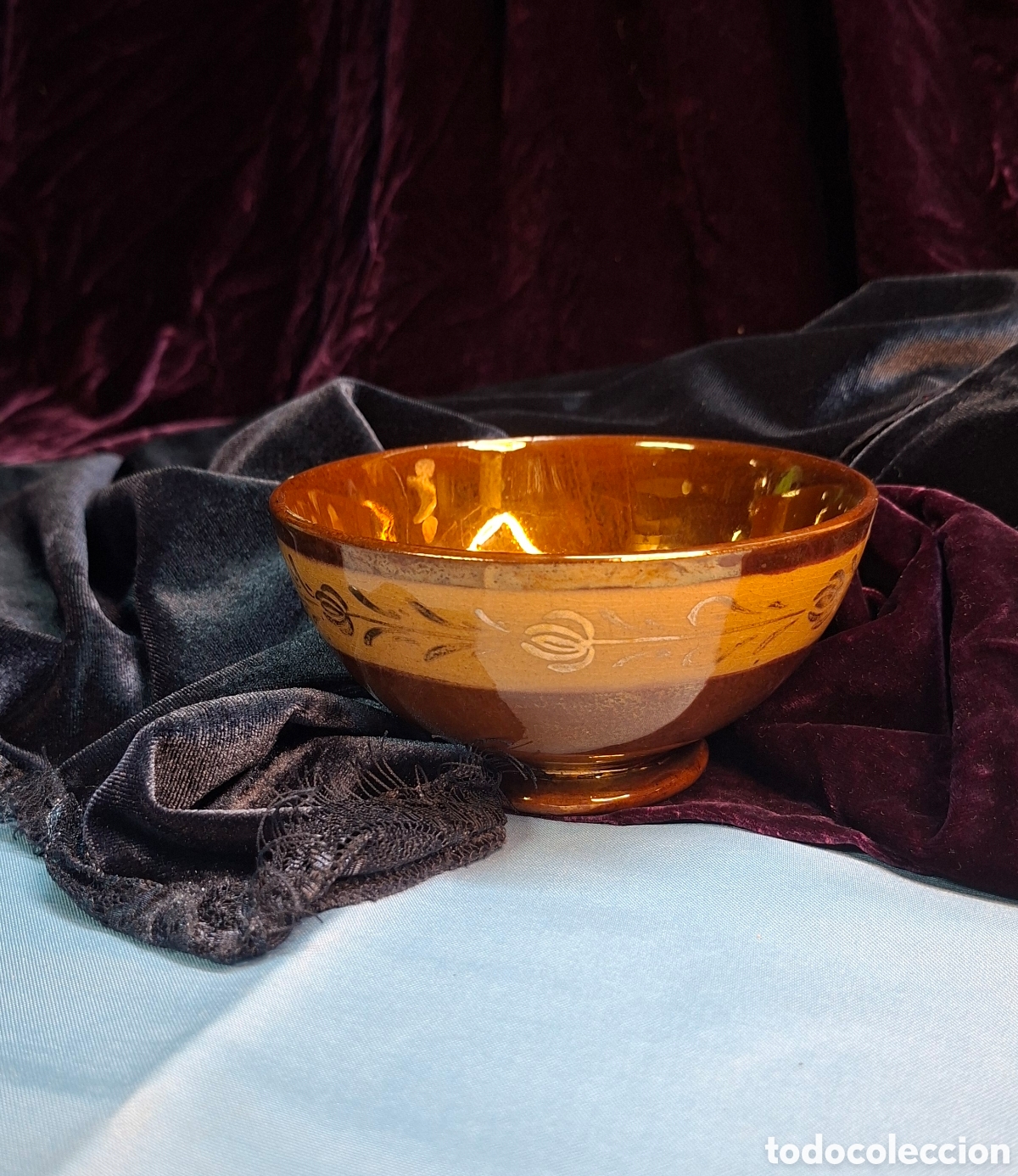 Antig&uuml;edades: Cuenco de lustre / de fuego del Siglo XIX