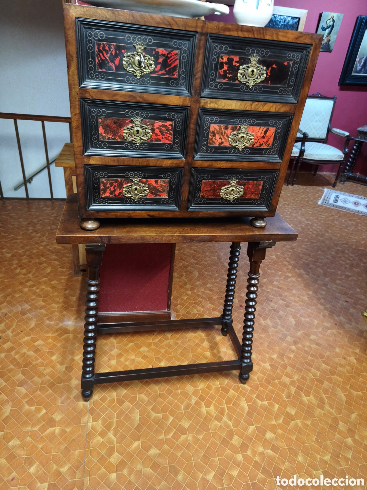 Antig&uuml;edades: Papelera espa&ntilde;ola antigua - Foto 2