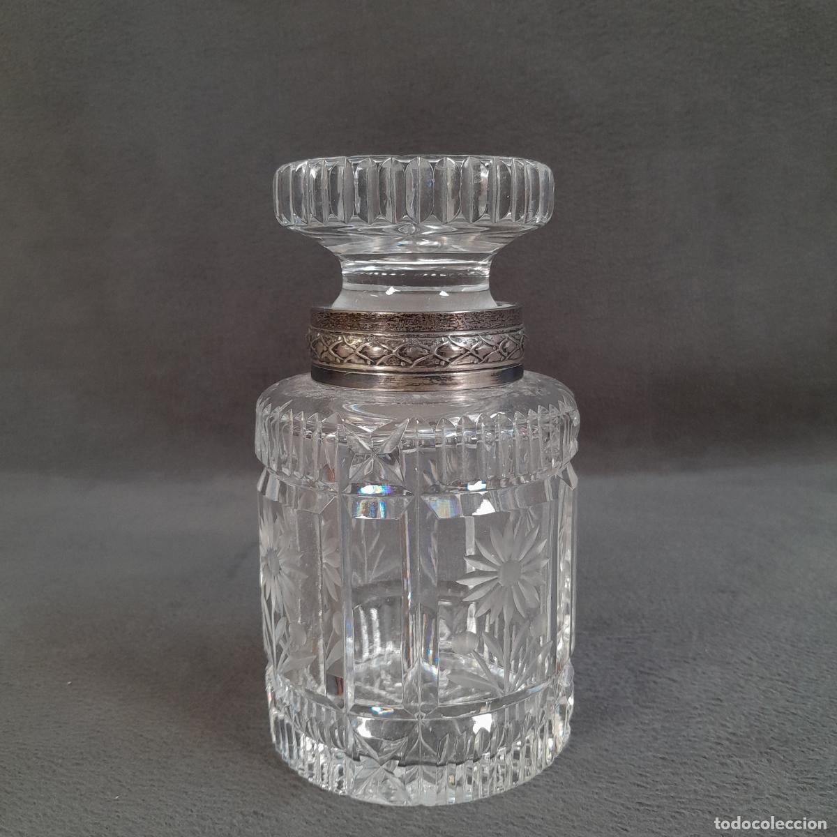 Antiquit&eacute;s: FRASCO DE PERFUME. CRISTAL Y PLATA. SIGLO XX