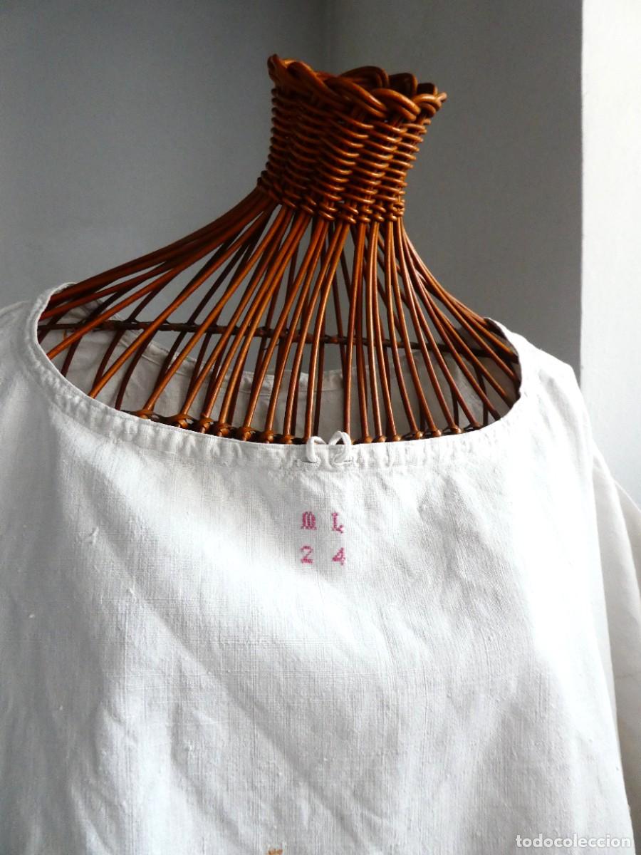 Antig&uuml;edades: ANTIGUA CAMISA - CAMIS&Oacute;N DE LINO UNISEX - INICIALES M.L. 24 S.XIX