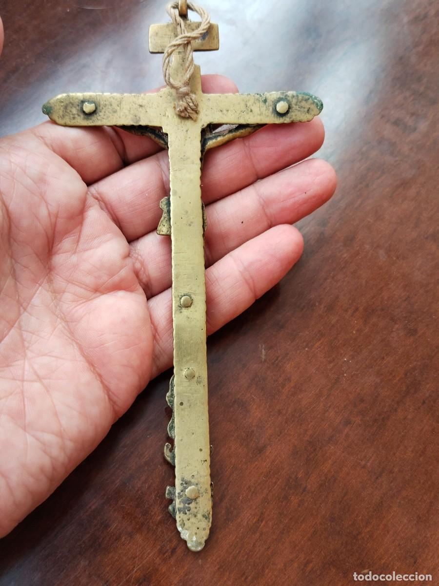 Antig&uuml;edades: Antiguo Crucifijo en Bronce. Ver. - Foto 11