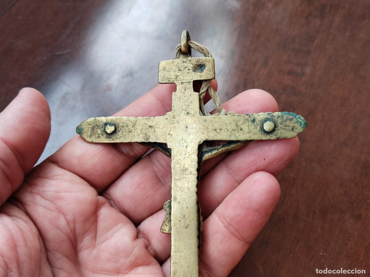 Antig&uuml;edades: Antiguo Crucifijo en Bronce. Ver. - Foto 12