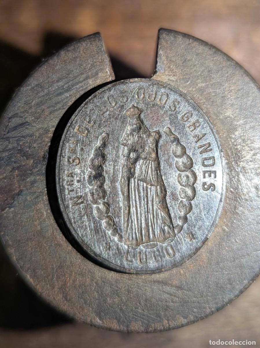 Antig&uuml;edades: LUGO. NUESTRA SE&Ntilde;ORA DE LOS OJOS GRANDES, CU&Ntilde;O DE ACERO PARA MEDALLA SIGLO XIX