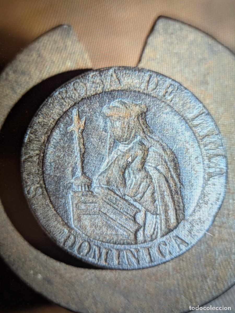 Antig&uuml;edades: SANTA ROSA DE LIMA DOMINICA. CU&Ntilde;O DE ACERO PARA MEDALLAS XIX