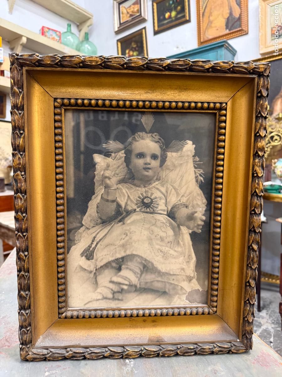 Antig&uuml;edades: MARCO DE MADERA Y DORADO - MEDIDA TOTAL 46X38 CM E INTERIOR 32X23 CM