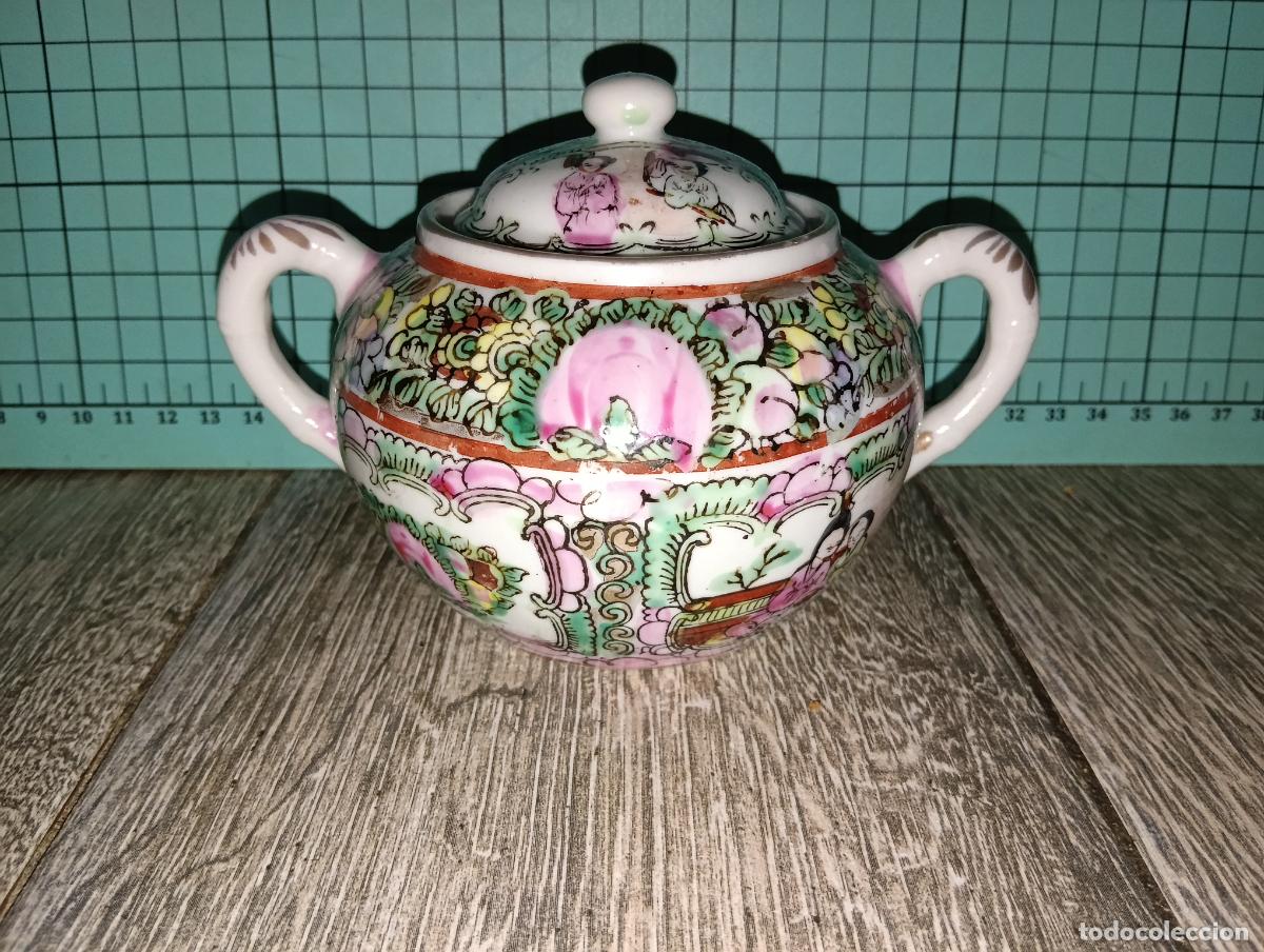 Antig&uuml;edades: Azucarera de porcelana China Macau
