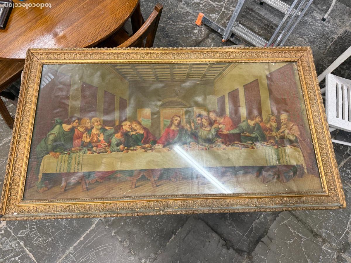Antig&uuml;edades: MARCO DE MADERA Y DORADO - MEDIDA TOTAL 110X61 CM E INTERIOR 98X51 CM