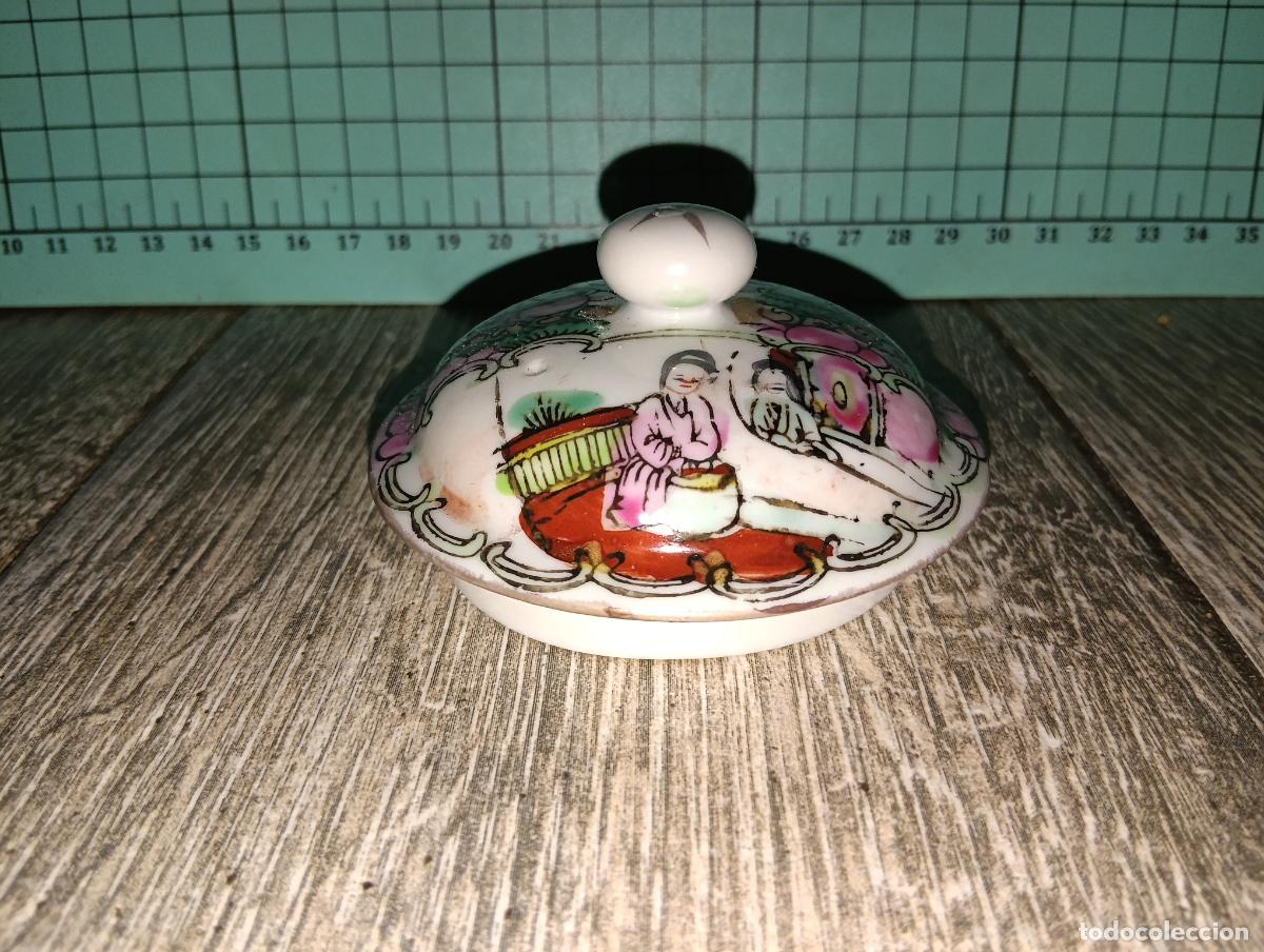 Antig&uuml;edades: Tapadera de la Tetera de porcelana China Macau