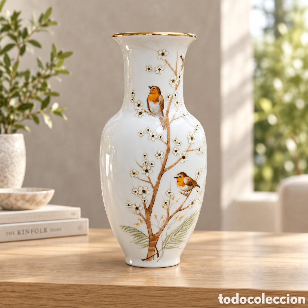 Antig&uuml;edades: JARR&Oacute;N PORCELANA SANBO HECHO EN ESPA&Ntilde;A 17CM ALTO