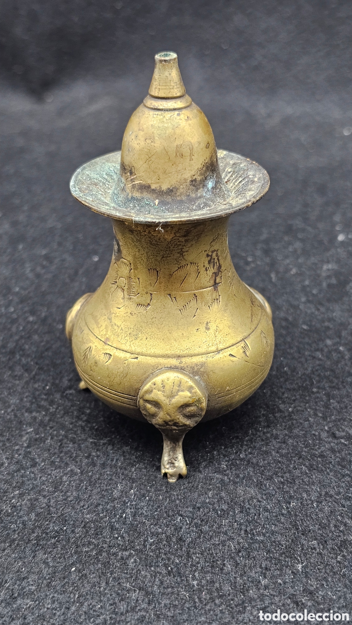 Antig&uuml;edades: Salero / pimentero de bronce principios del siglo XX