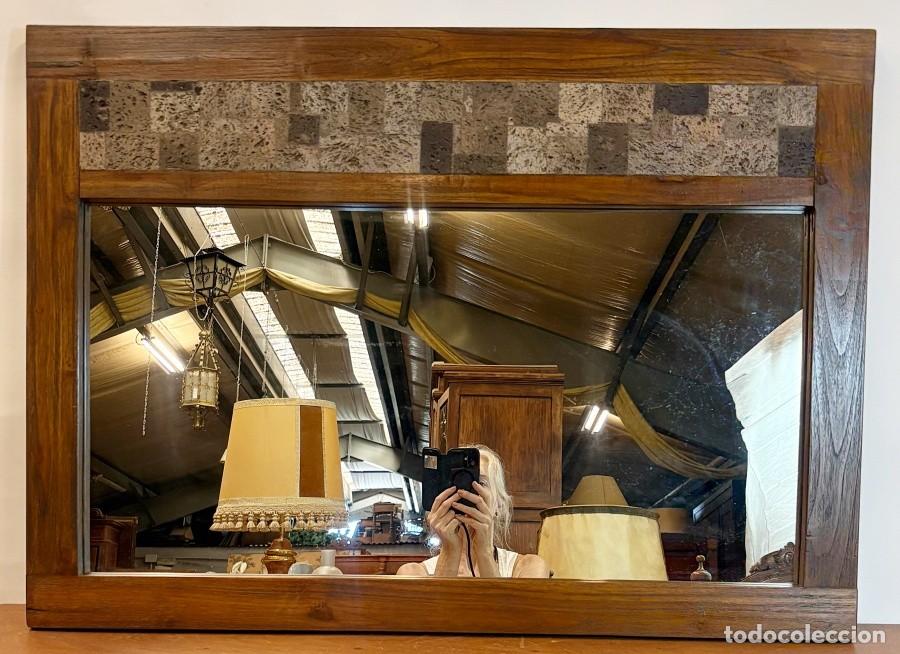 Antig&uuml;edades: Espejo Rectangular con Panel Decorativo - Foto 2