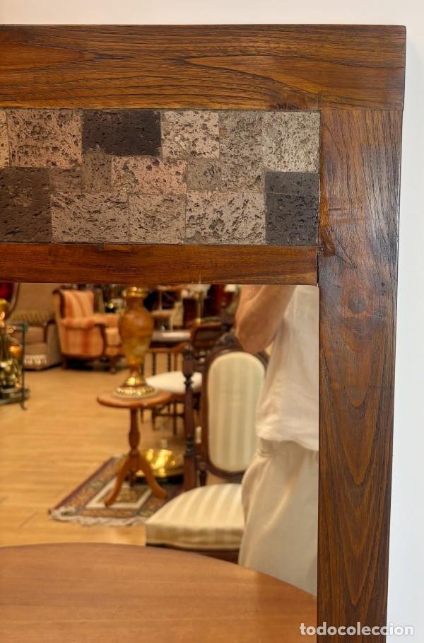 Antig&uuml;edades: Espejo Rectangular con Panel Decorativo - Foto 3