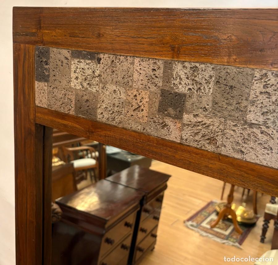Antig&uuml;edades: Espejo Rectangular con Panel Decorativo - Foto 4