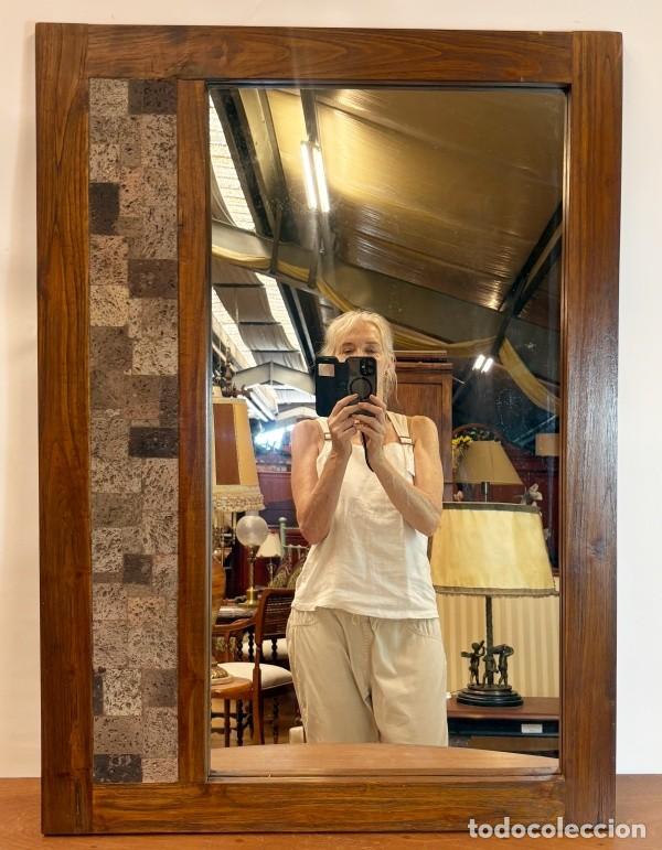 Antig&uuml;edades: Espejo Rectangular con Panel Decorativo - Foto 6