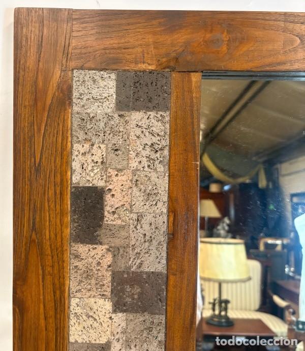 Antig&uuml;edades: Espejo Rectangular con Panel Decorativo - Foto 7