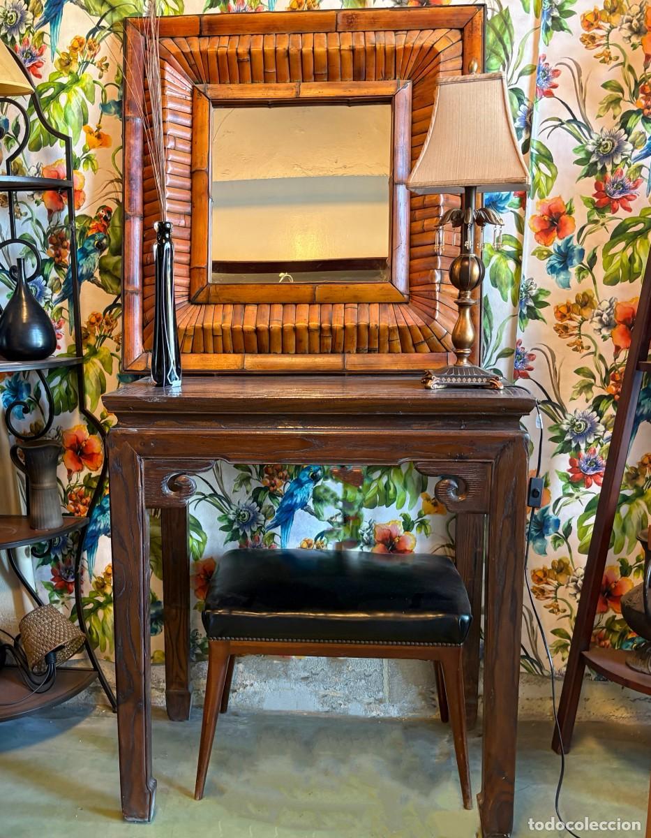 Antig&uuml;edades: Consola Oriental Madera Tropical - Foto 2