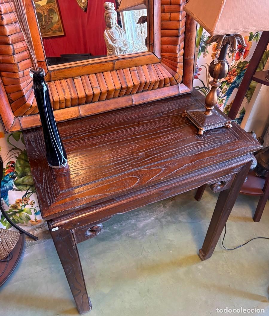 Antig&uuml;edades: Consola Oriental Madera Tropical - Foto 4