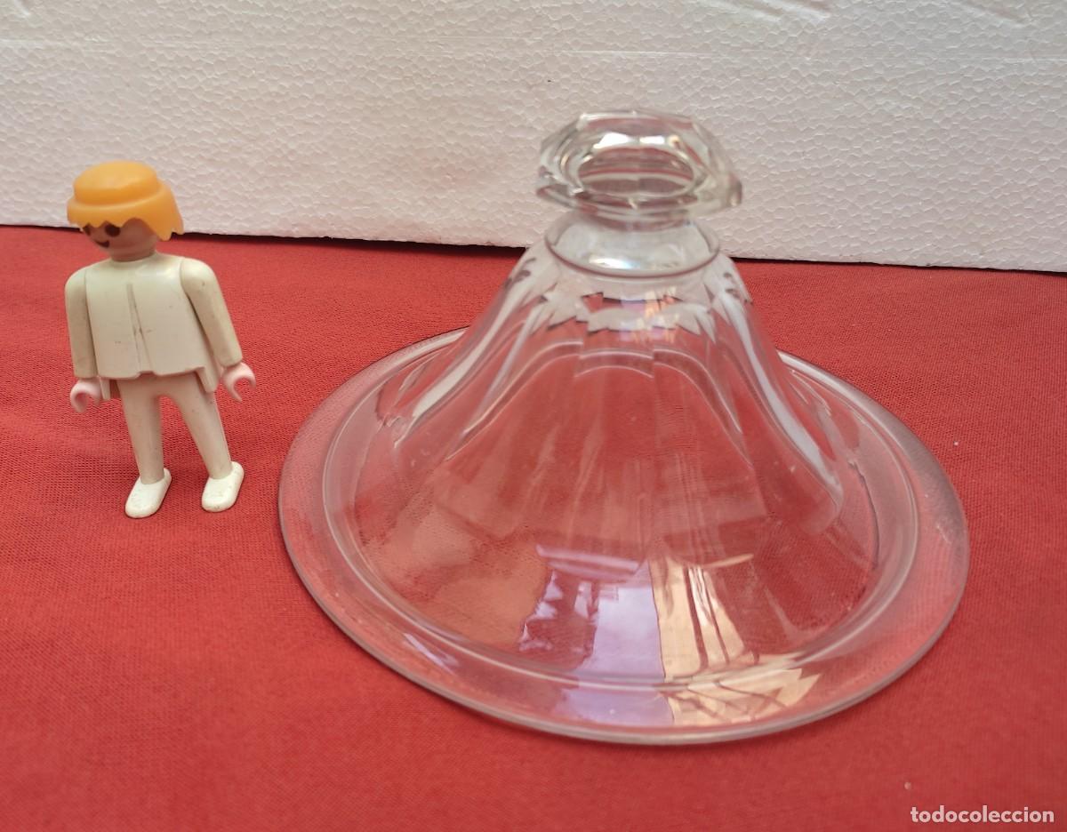 Antig&uuml;edades: tapa de cristal para tarro bote o bombonera