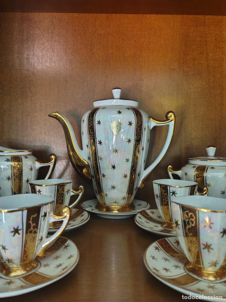 Antig&uuml;edades: Juego de t&eacute; o caf&eacute; Bavaria Porcelana Cusins 50 60s