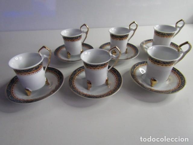 Antig&uuml;edades: PRECIOSO JUEGO DE CAFE (6 SERVICIOS) TETE A TETE CENTROEUROPEO MEDIADOS S.XX