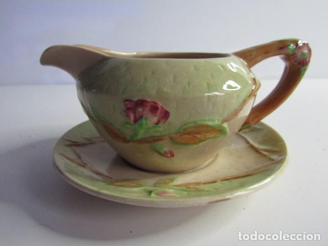 Antig&uuml;edades: PRECIOSA SALSERA DE PORCELANA INGLESA BRENTLEIGH STAFORDSHIRE MEDIADOS S.XX