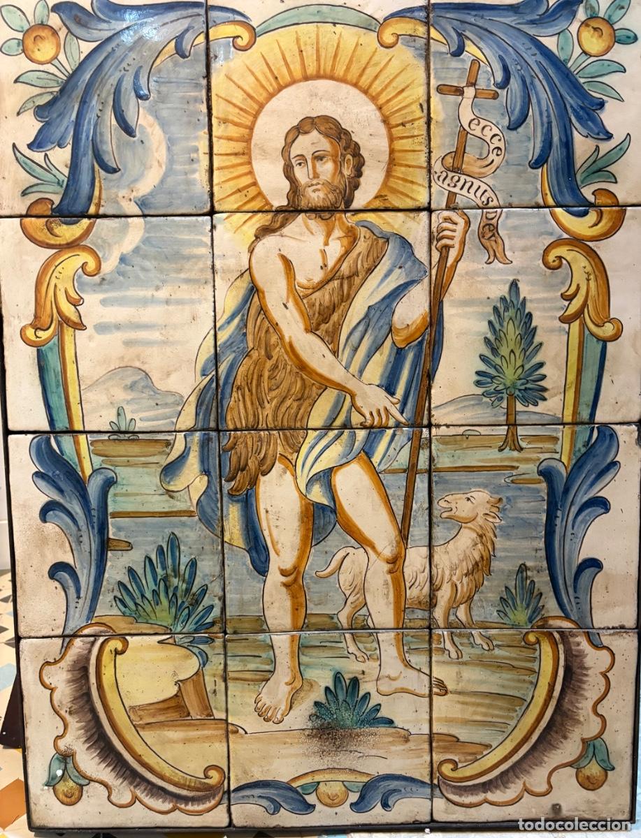 Antig&uuml;edades: Panel de azulejos de cer&aacute;mica de Manises - Foto 2