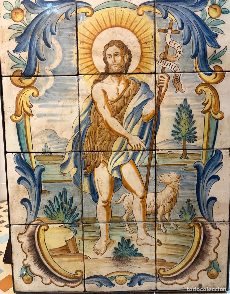 Antig&uuml;edades: Panel de azulejos de cer&aacute;mica de Manises - Foto 3