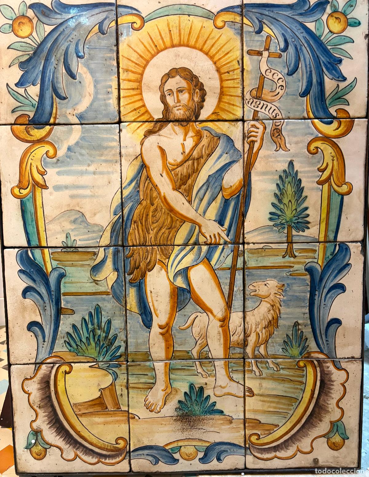Antig&uuml;edades: Panel de azulejos de cer&aacute;mica de Manises