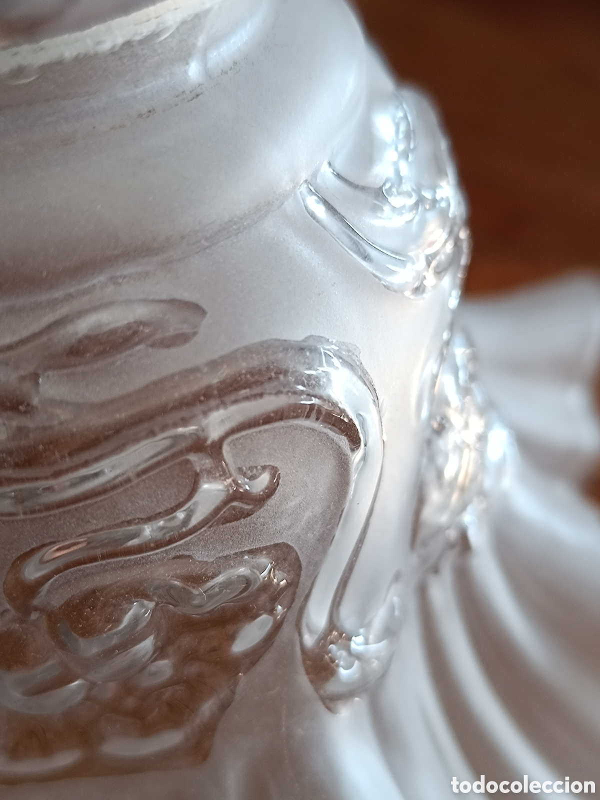Antig&uuml;edades: Tulipa de cristal antiguo - Foto 2
