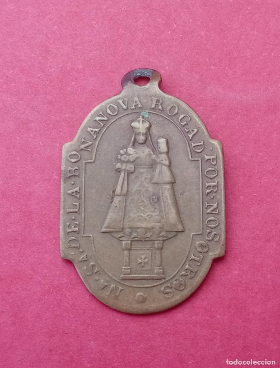 Antig&uuml;edades: Medalla Siglo XIX Virgen de la Bonanova. Barcelona.
