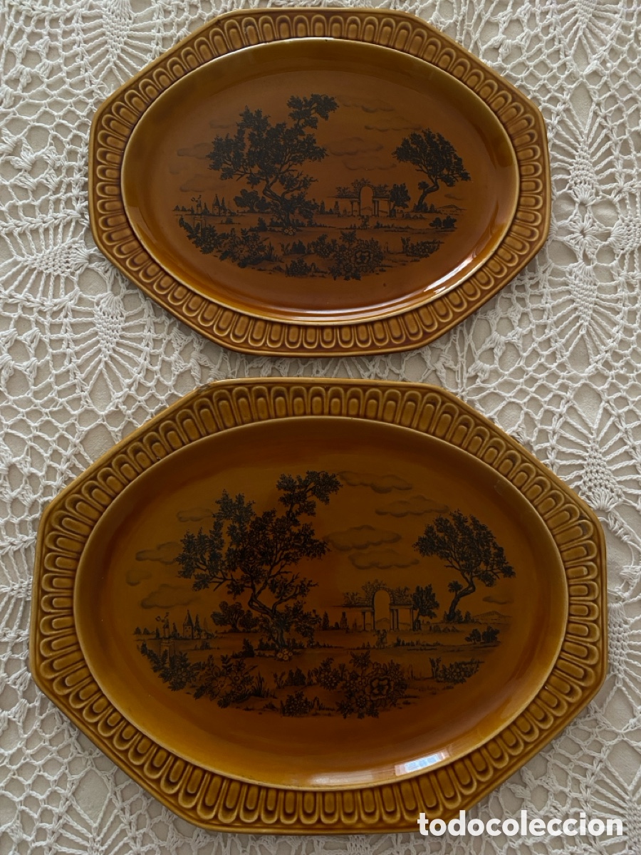 Antig&uuml;edades: 2 Vintage Pontesa Oval Serving Plates
