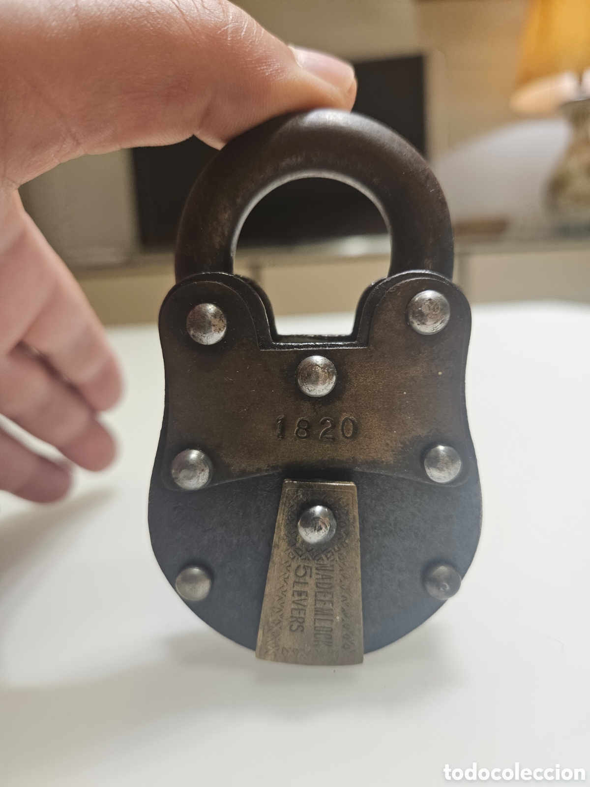 Antig&uuml;edades: ANTIGUO CANDADO NADEEM LOCK 5 LEVERS - Foto 11
