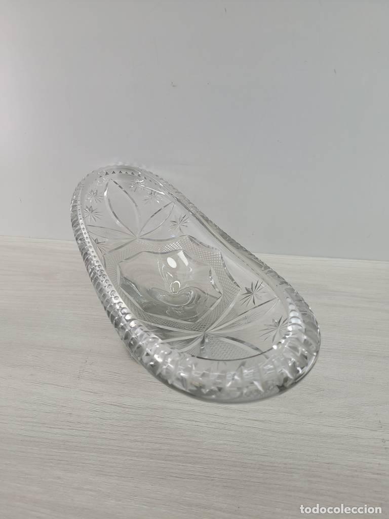 Antig&uuml;edades: FRUTERO DE CRISTAL TALLADO